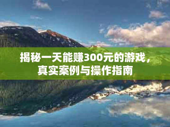 揭秘一天能赚300元的游戏，真实案例与操作指南