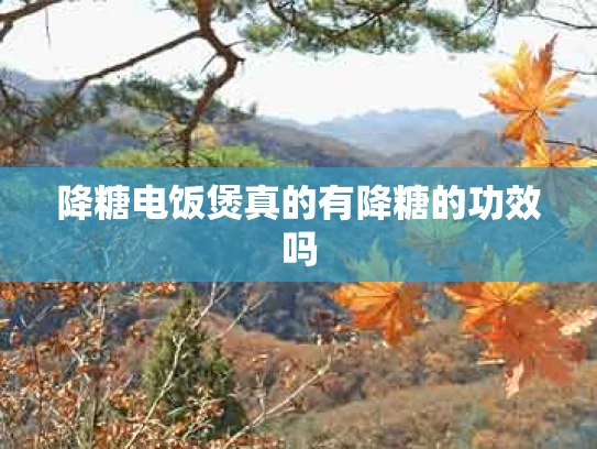 降糖电饭煲真的有降糖的功效吗