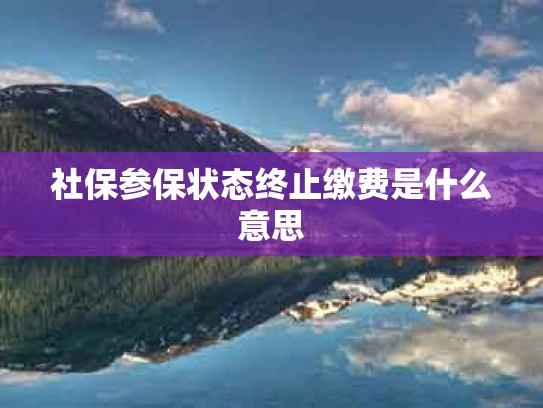 社保参保状态终止缴费是什么意思