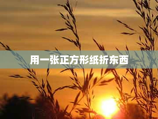 用一张正方形纸折东西