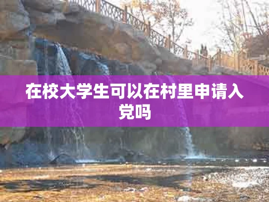 在校大学生可以在村里申请入党吗