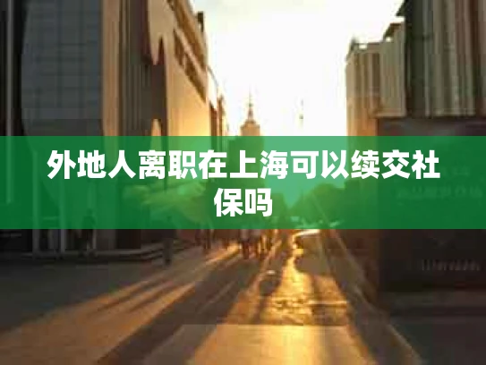 外地人离职在上海可以续交社保吗