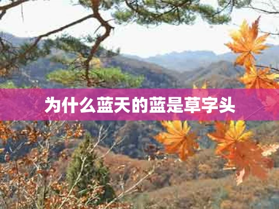 为什么蓝天的蓝是草字头