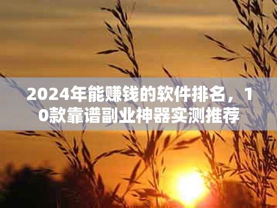 2024年能赚钱的软件排名，10款靠谱副业神器实测推荐