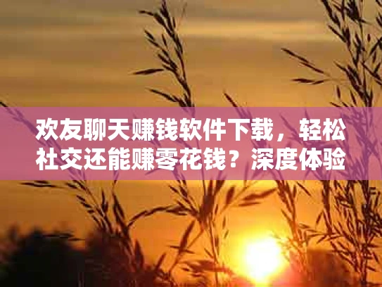 欢友聊天赚钱软件下载，轻松社交还能赚零花钱？深度体验揭秘！